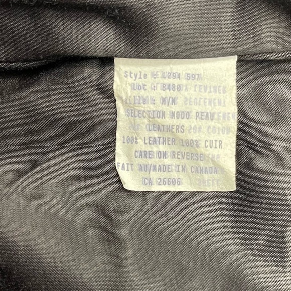 SELECTION black leather jacket size M vintage made in Canada - Picture 6 of 13